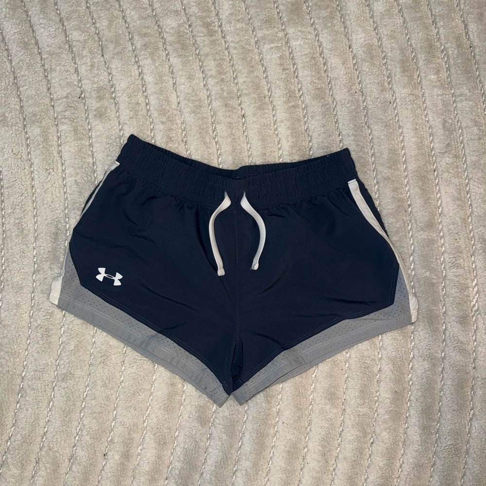 Under Armour Women's Navy and Gray Athletic Shorts
